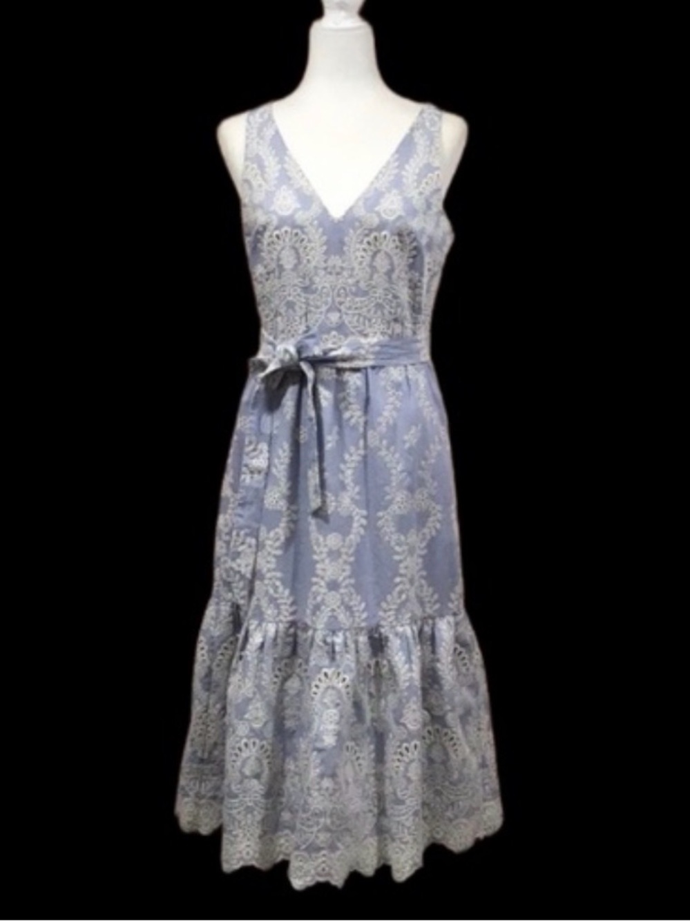 ANTONIO MELANI embroidered midi dress